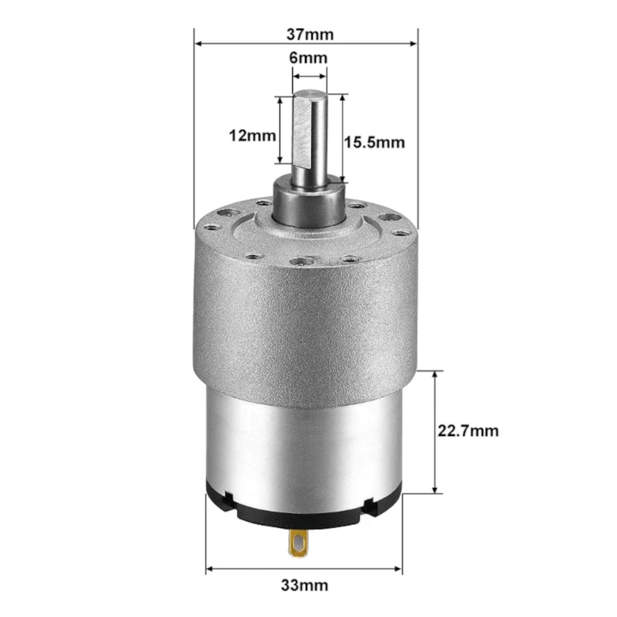 MOTEUR DC12VJGB37-520  60RPM