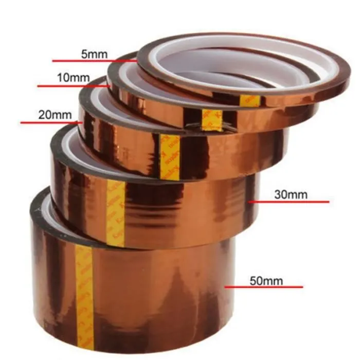 Ruban Kapton résistant à la chaleur pour soudage électronique, outil de réparation L 33M / D 5mm 10mm 20mm 30mm 50mm