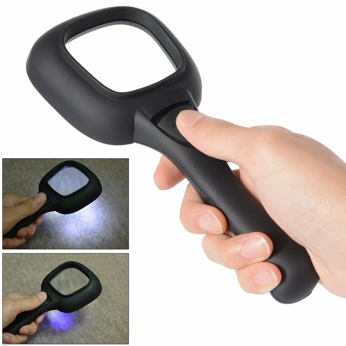 loupe manuelle rectangulaire 4x .60mm (6 LED) th-600558
