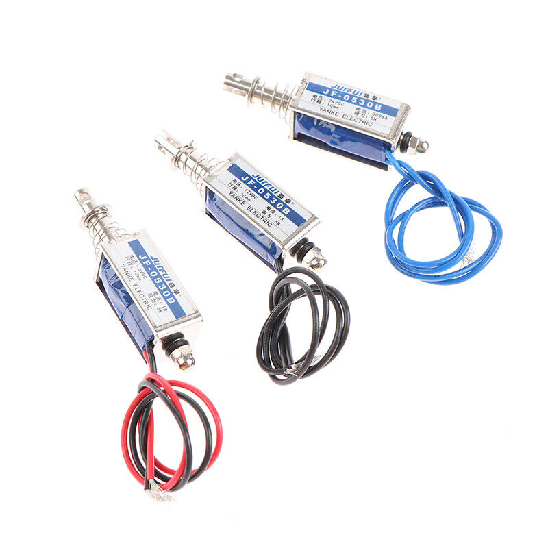 électroaimant solénoïde linéaire 12v dc  JF-0530B DC 6V 12V 24V