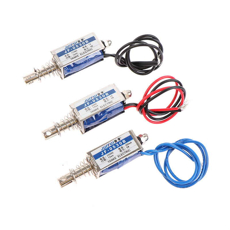 électroaimant solénoïde linéaire 12v dc  JF-0530B DC 6V 12V 24V