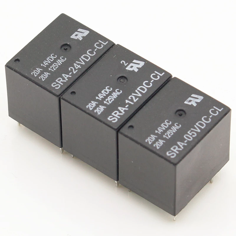 Relais 20A SRA-05VDC-CL/SRA-12VDC-CL/SRA-24VDC-CL.